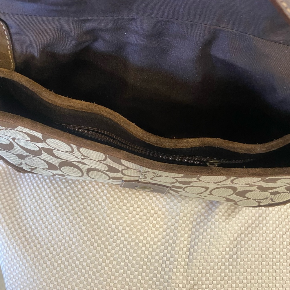 Never Used Vintage Coach Shoulder Bag. Suede Mix Soho. - Picture 7 of 9